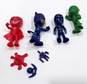 7 Parça 9 cm Uzunluğunda Pijamaskeliler Oyuncak Figür Seti       Kaliteli Malzemeden Üretilmiştir