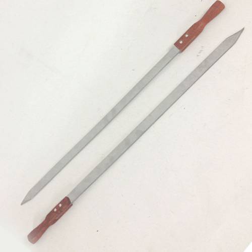 Ağaç Saplı 304 Kalite Paslanmaz Çelik 57cm Uzunluğunda Ömür Boyu Garantili Adana,Urfa Kebap Şişi