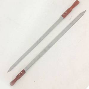 Ağaç Saplı 304 Kalite Paslanmaz Çelik 57cm Uzunluğunda Ömür Boyu Garantili Adana,Urfa Kebap Şişi