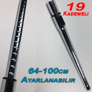 Universal Teleskopik Elektrikli Süpürge Borusu 64-100cm Ayarlanabilir Metal Süpürge Sopası