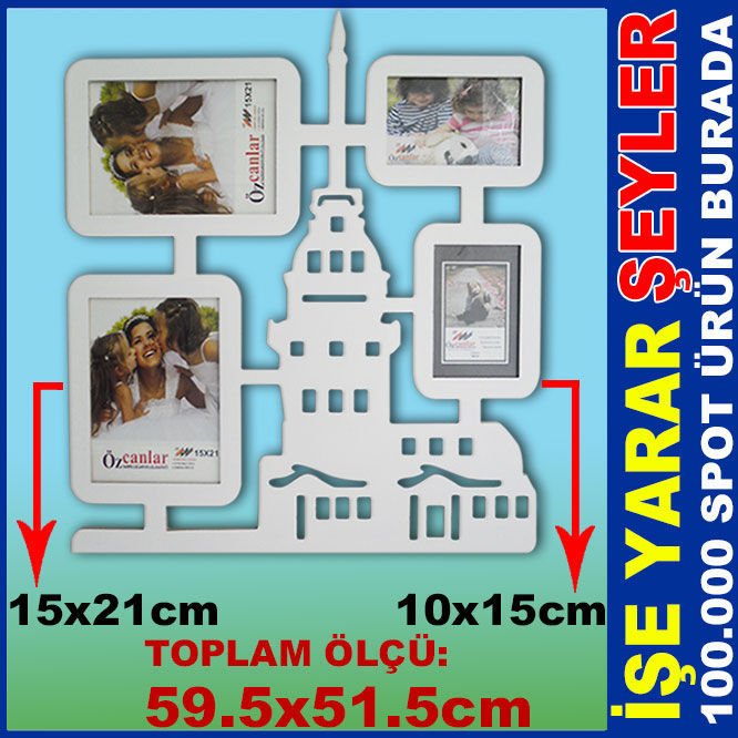 KIZ KULESİ MODEL 4'LÜ BÜYÜK BOY ÇOKLU ÇERÇEVE