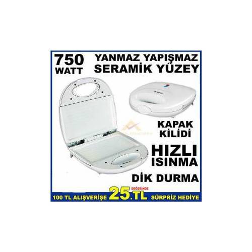 SERAMİK YANMAZ YAPIŞMAZ 2 DİLİM TOST MAKİNESİ