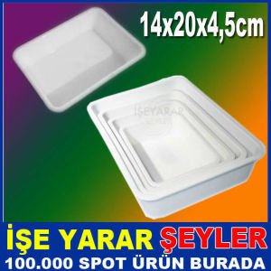 20x14x5cm ÇOK AMAÇLI KAP BEYAZ PEYNİR KÜVETİ