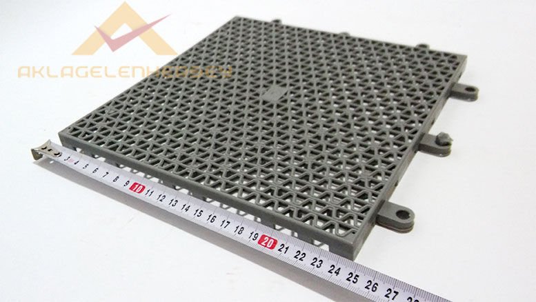 24x24 ISLAK KURU PLASTİK YER KAROSU YER DÖŞEMESİ gri