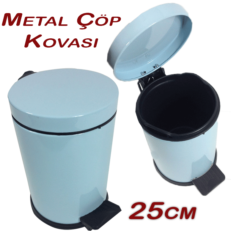 Pedallı Çöp Kovası 25cm Yüksekliğinde Paslanmaz Çelik Dayanıklı Mini Plastik İç Kovalı Çöp Kovası