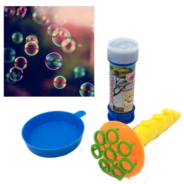 Flüt Şekilli Üflemeli Köpüklü Çoklu Baloncuk Yapma Oyuncak Seti