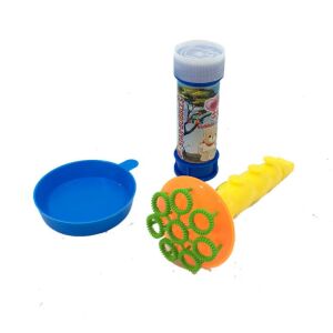 Flüt Şekilli Üflemeli Köpüklü Çoklu Baloncuk Yapma Oyuncak Seti