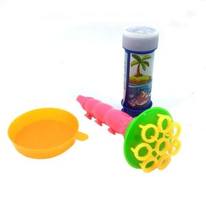 Flüt Şekilli Üflemeli Köpüklü Çoklu Baloncuk Yapma Oyuncak Seti