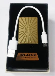 Kare Desenli Make Smoking Set Zippo Gazsız USB Kablolu Çakmak