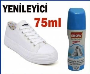 SHOW BEYAZ RENK SPOR AYAKKABI BOYASI SIVI LİKİT BOYA DERİveKUMAŞ