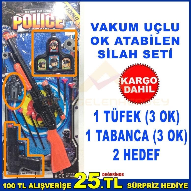 VAKUM UÇLU 6 OKLU HEDEF TAHTALI TÜFE VE TABANCA