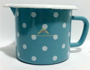 1250mL İÇİ BEYAZ DIŞI DESENLİ EMAYE ÖLÇÜ KABI