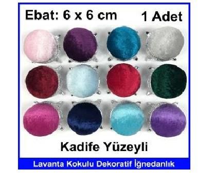 Lavanta Kokulu Kadife Yüzeyli Ayaklı Dekoratif İğnedanlık