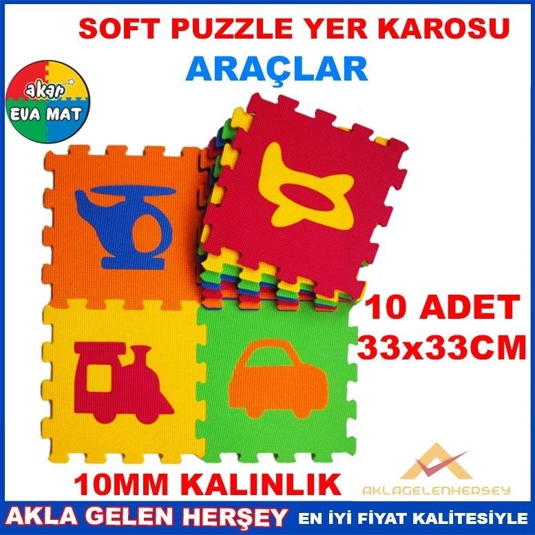 YUMUŞAK SOFT EVA PUZZLE YER KAROSU ARAÇLAR SETİ