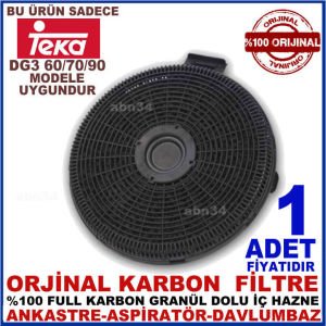 TEKA ANKASTRE DAVLUMBAZ FİLTRESİ Teka DG3 60-70-90 Model Davlumbaz için Granül Karbonlu Filtre-1015