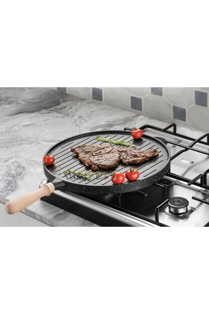 Yanmaz Yapışmaz Çift Taraflı Granit Döküm Tava