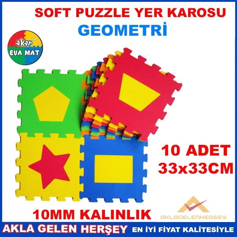 YUMUŞAK SOFT EVA PUZZLE YER KAROSU GEOMETRİ SETİ