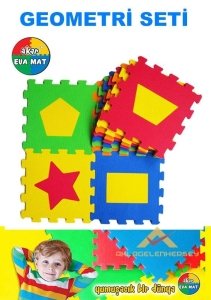 YUMUŞAK SOFT EVA PUZZLE YER KAROSU GEOMETRİ SETİ