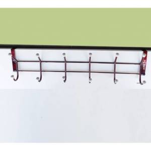 Metal kapı arkası askısı 2cm kalınlıkta kapılara geçme sistem 12 kanca kahverengi kapı arkası askısı