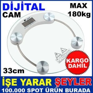  CAM 180KG KAPASİTELİ DİJİTAL BANYO TARTISI KD