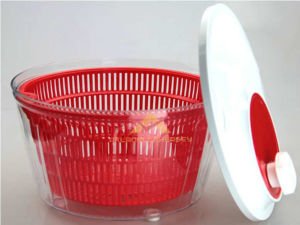 Dönerli salata sebze kurutucu su arındırıcı santrafüj sistem şeffaf plastik süzgeç tencere (kutusuz)