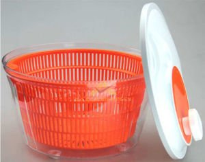 Dönerli salata sebze kurutucu su arındırıcı santrafüj sistem şeffaf plastik süzgeç tencere (kutusuz)