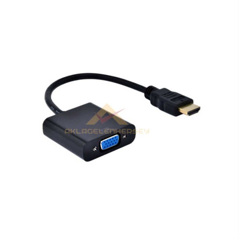 Hdmi to Vga Çevirici Dönüştürücü Adaptör Kablosu Görüntü Laptop Monitöre Projeksiyon Tv Çevirici -2