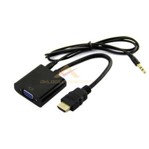 Hdmi to Vga Çevirici Dönüştürücü Adaptör Kablosu Görüntü Laptop Monitöre Projeksiyon Tv Çevirici -2