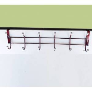 Metal kapı arkası askısı 2cm kalınlıkta kapılara geçme sistem 12 kanca kahverengi kapı arkası askısı