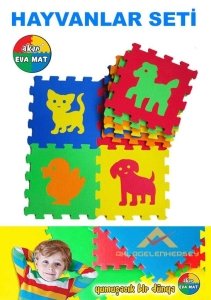 YUMUŞAK EVA PUZZLE YER KAROSU HAYVANLAR SETİ