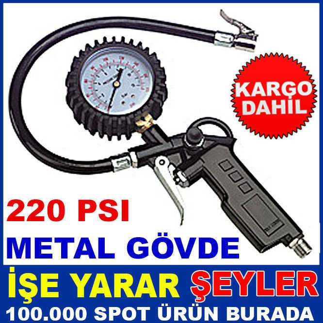 HAVA BASINCI ÖLÇER KONTROLLÜ LASTİK ŞİŞİRME TABANCASI