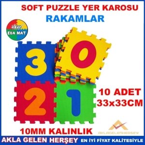 YUMUŞAK SOFT EVA PUZZLE YER KAROSU RAKAMLAR SETİ