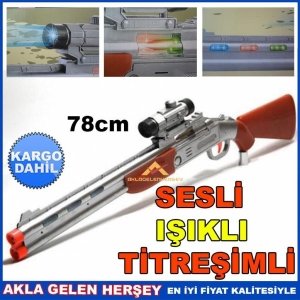 IŞIKLI SESLİ TİTREŞİMLİ OYUNCAK 78cm AV TÜFEĞİ K