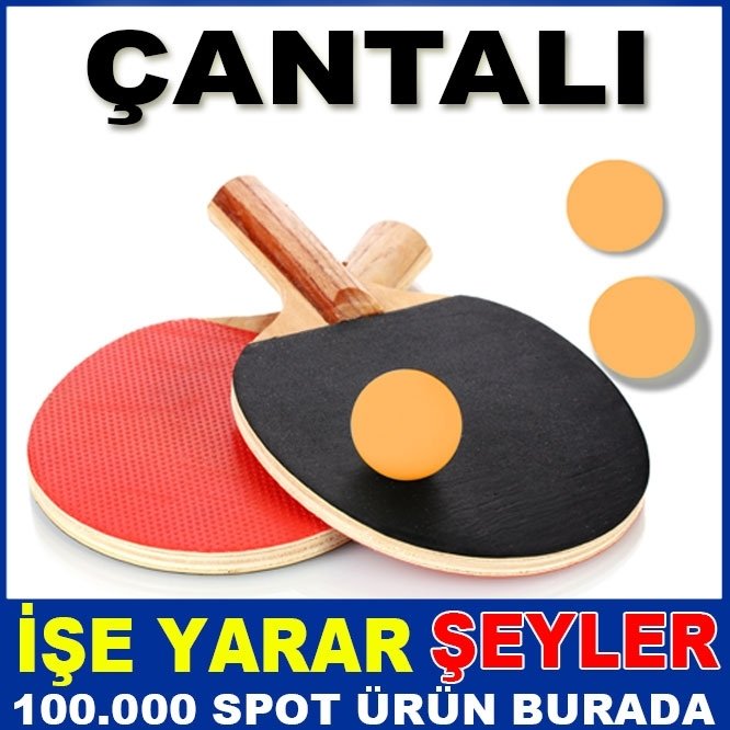 ÜCRETSİZ KARGO İLE 3TOPLU KAYDIRMAZ SAP ÇANTALI MASA TENİSİ SETİ
