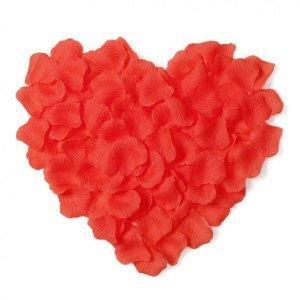 420 adet Yapay Kumaş Kırmızı Gül Yaprağı 50 gr - Sevgiliye Romantik Sürpriz