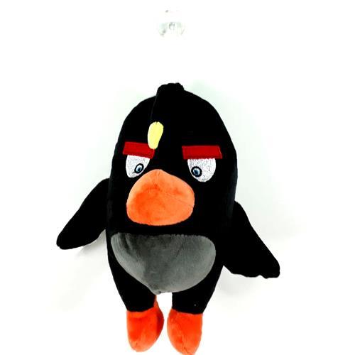 Peluş Siyah Angry Birds Çocuk Oyuncak Vantuzlu Araç Süsü 30 Cm