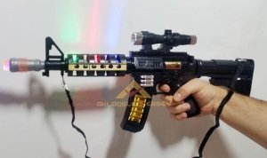 TARAMA SESLİ HAREKETLİ ŞARJÖR NAMLU OMUZ ASKI BÜYÜK IŞIKLI TÜFEK