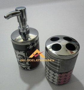 Ücretsiz Kargo 6lı KLEOPATRA DERİ ÇAMAŞIR SEPETİ VE BANYO TAKIMI