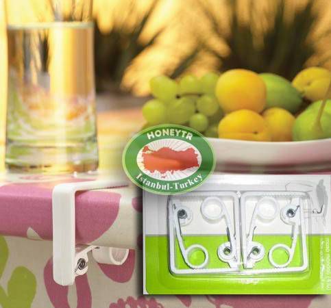 4 ADET YAYLI MASA KISKACI, MASA ÖRTÜSÜ MANDALI