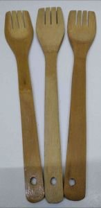 Ahşap Bambu Servis Spatula Çatallı 28 Cm B-4