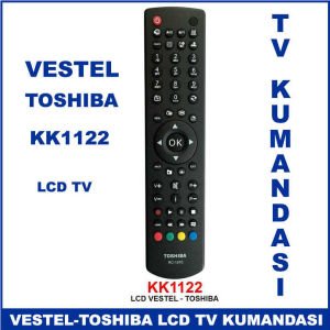 Vestel - Toshiba LCD Tv Kumandası KK1122 -Televizyon Kumandası