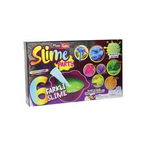 Slime Party Slime Hazırlama Seti 6 Farklı Slime Renkli Ve Esnek
