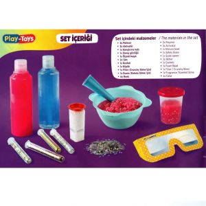 Slime Party Slime Hazırlama Seti 6 Farklı Slime Renkli Ve Esnek