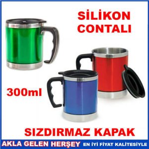 ÇELİK İÇ YÜZEY TERMOS BARDAK SEYAHAT KUPASI 10A