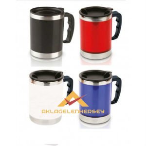 ÇELİK İÇ YÜZEY TERMOS BARDAK SEYAHAT KUPASI 10A