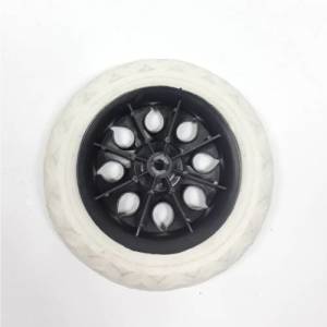 Pazar Arabası 16x16cm Teker Takımı Plastik Siyah Beyaz