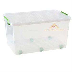 TEKERLEKLİ KAPAKLI MAKSİ SAKLAMA KUTUSU 50 LİTRE