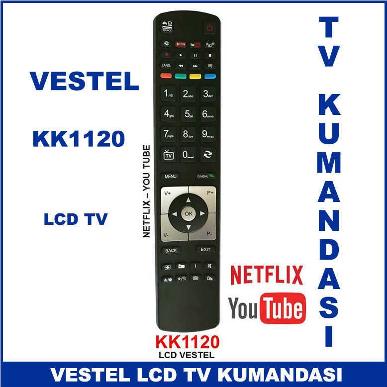 Vestel LCD Tv Kumandası KK1120 -Televizyon Kumandası