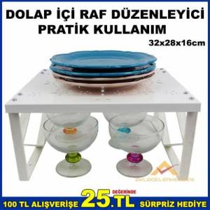 Gerok Pratik Kullanım Dolap İçi Raf Düzenleyicii