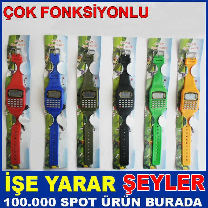 HESAP MAKİNELİ DÖRT FONKSİYONLU ÇOCUK KOL SAATİ